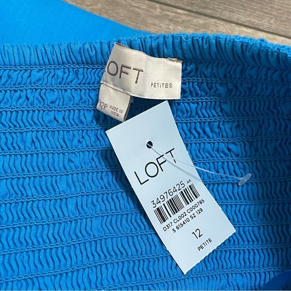 LOFT Keyhole Halter Midi Dress Turquoise NWT Sz 12 Petite - Picture 6 of 8